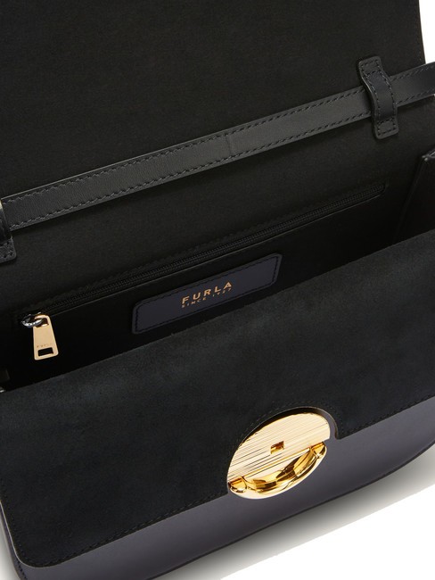 SFERA Geanta din piele cu clapa de umar negru - Genți femei