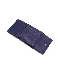 COCCINELLE METALLIC SOFT Portofel din piele pietrișată albastru regal - Portofele femei - 2