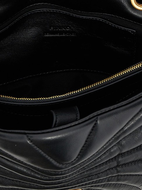 LOVE PUFF CLASSIC Geanta de umar din piele nappa aur negru-vechi - Genți femei