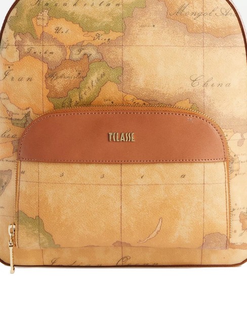 GEO CLASSIC Rucsac cu fermoar dublu NATURAL - Genți femei