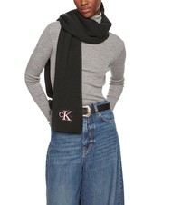 CALVIN KLEIN CK JEANS MONOGRAM EMBRO Eșarfă din poliester reciclat trandafir negru/prafuit - Eșarfe - 3