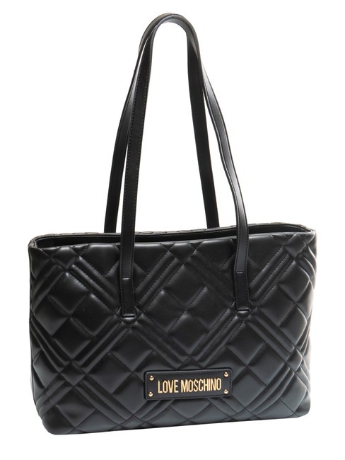 QUILTED  Cumpărător pe umăr negru - Genți femei