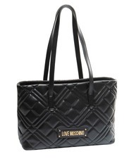 LOVE MOSCHINO QUILTED  Cumpărător pe umăr negru - Genți femei - 2