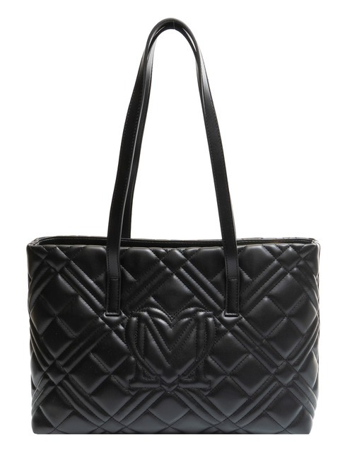 QUILTED  Cumpărător pe umăr negru - Genți femei