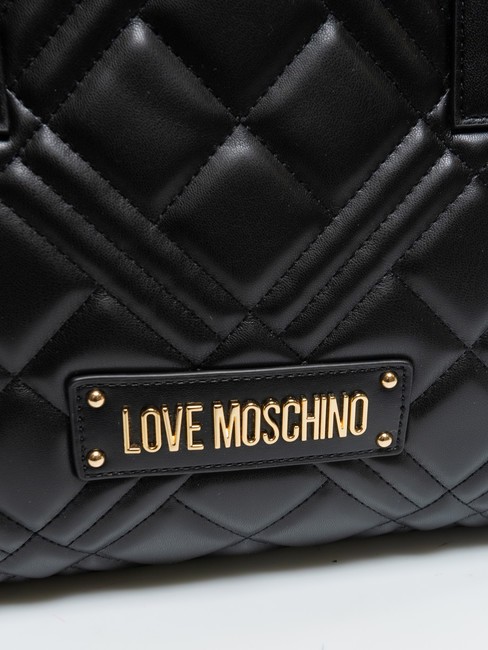 QUILTED  Cumpărător pe umăr negru - Genți femei