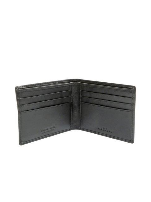 EMBOSSED LOGO Portofel din piele cu protectie RFID negru - Portofele bărbați