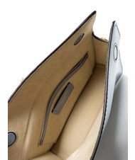 GIANNI CHIARINI LOGO PRINT Geanta de umar din piele periata ming albastru - Genți femei - 5