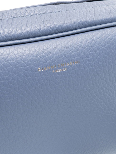 LOGO PRINT Geanta dormitor din piele ciocanita ming albastru - Genți femei