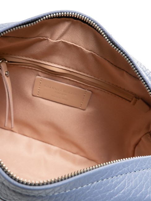 LOGO PRINT Geanta dormitor din piele ciocanita ming albastru - Genți femei