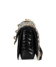LOVE MOSCHINO CHAIN CROCO Geanta de umar imprimata negru - Genți femei - 3