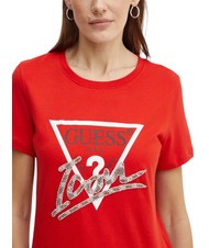 GUESS SS CN ICON  Tricou din bumbac roșu delicios - tricou - 3
