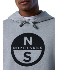 NORTH SAILS BASIC Hanorac cu glugă cu imprimeu cu logo melange gri - hanorace - 3