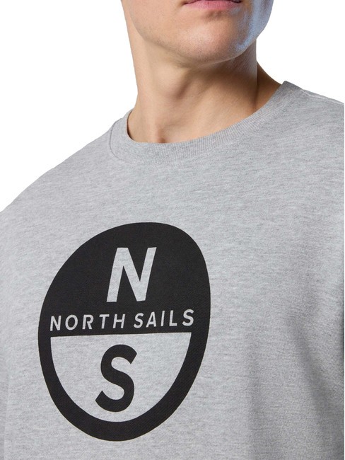 BASIC Hanorac cu gâtul turn cu imprimeu cu logo melange gri - hanorace