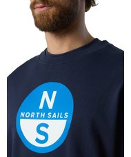 NORTH SAILS BASIC Hanorac cu gâtul turn cu imprimeu cu logo albastru marin - hanorace - 3
