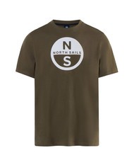 NORTH SAILS BASIC Tricou din bumbac cu imprimeu cu logo măsline prăfuite - tricou - 3