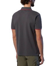 NORTH SAILS COLLAR STRIPED Tricou polo cu maneca scurta din bumbac gri de fier - maiou Polo - 2