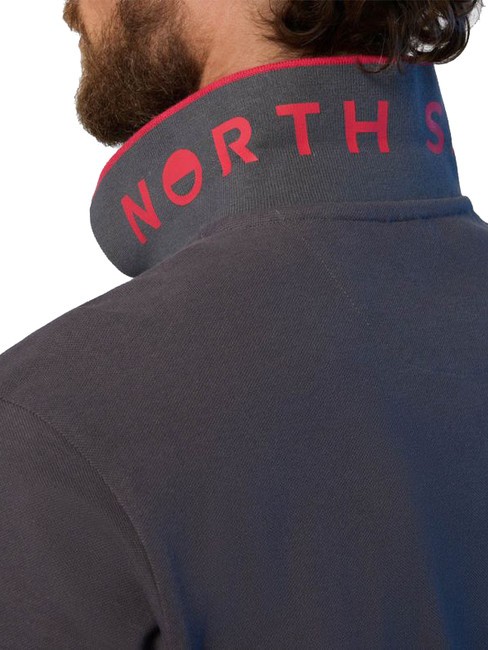 COLLAR STRIPED Tricou polo cu maneca scurta din bumbac gri de fier - maiou Polo