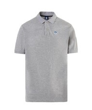 NORTH SAILS BASIC Tricou polo cu maneca scurta din bumbac melange gri - maiou Polo - 5