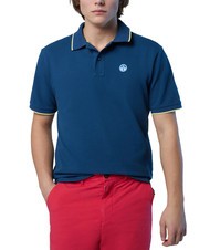 NORTH SAILS COLLAR STRIPED Tricou polo cu maneca scurta din bumbac denim închis la culoare - maiou Polo - 3
