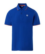 NORTH SAILS COLLAR STRIPED Tricou polo cu maneca scurta din bumbac surf blue - maiou Polo - 3