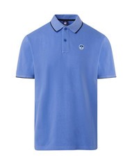 NORTH SAILS COLLAR STRIPED Tricou polo cu maneca scurta din bumbac wedgewood - maiou Polo - 3