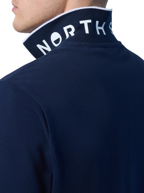 COLLAR STRIPED Tricou polo cu maneca scurta din bumbac albastru marin - maiou Polo