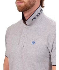 NORTH SAILS COLLAR STRIPED Tricou polo cu maneca scurta din bumbac melange gri - maiou Polo - 3