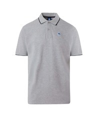 NORTH SAILS COLLAR STRIPED Tricou polo cu maneca scurta din bumbac melange gri - maiou Polo - 4