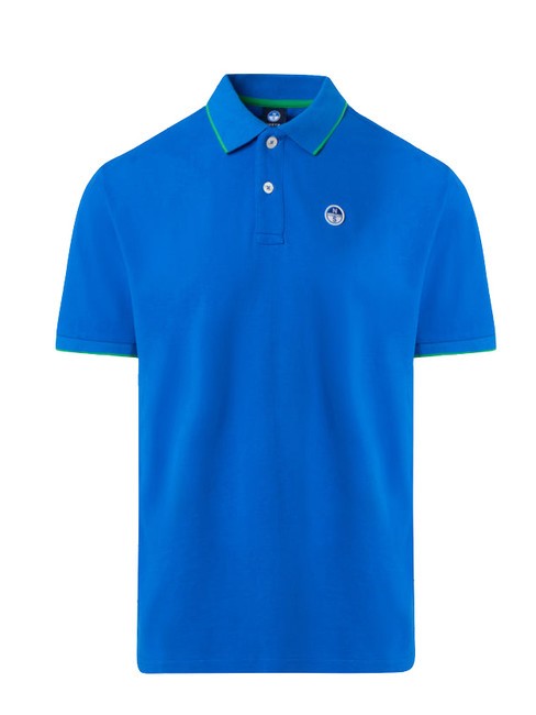 COLLAR STRIPED Tricou polo cu maneca scurta din bumbac regal - maiou Polo