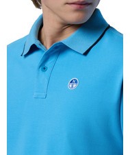 NORTH SAILS COLLAR STRIPED Tricou polo cu maneca scurta din bumbac albastru cerul - maiou Polo - 3