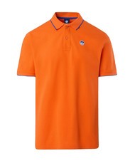 NORTH SAILS COLLAR STRIPED Tricou polo cu maneca scurta din bumbac portocaliu flacără - maiou Polo - 6