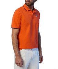 NORTH SAILS COLLAR STRIPED Tricou polo cu maneca scurta din bumbac portocaliu flacără - maiou Polo - 3