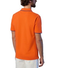 NORTH SAILS COLLAR STRIPED Tricou polo cu maneca scurta din bumbac portocaliu flacără - maiou Polo - 2