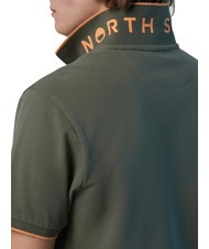 NORTH SAILS COLLAR STRIPED Tricou polo cu maneca scurta din bumbac măsline prăfuite - maiou Polo - 4