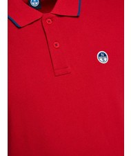 NORTH SAILS COLLAR STRIPED Tricou polo cu maneca scurta din bumbac roșu - maiou Polo - 3