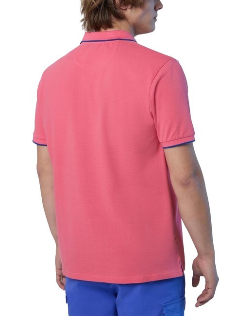 COLLAR STRIPED Tricou polo cu maneca scurta din bumbac coral calypso - maiou Polo