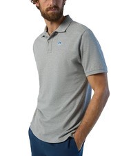 NORTH SAILS BASIC Tricou polo cu maneca scurta din bumbac melange gri - maiou Polo - 3