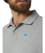 NORTH SAILS BASIC Tricou polo cu maneca scurta din bumbac melange gri - maiou Polo - 4