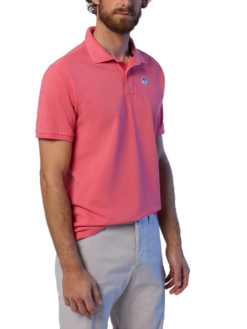 BASIC Tricou polo cu maneca scurta din bumbac coral calypso - maiou Polo