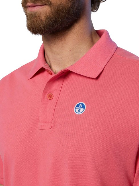 BASIC Tricou polo cu maneca scurta din bumbac coral calypso - maiou Polo
