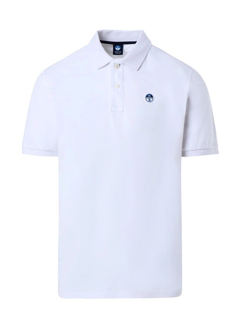 BASIC Tricou polo cu maneca scurta din bumbac alb - maiou Polo