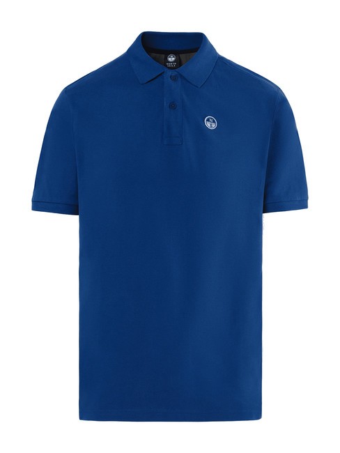 BASIC Tricou polo cu maneca scurta din bumbac albastru oceanic - maiou Polo