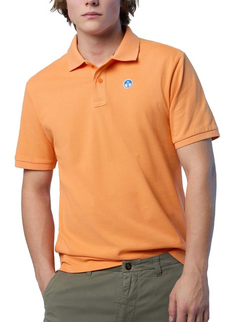 BASIC Tricou polo cu maneca scurta din bumbac mandarină - maiou Polo