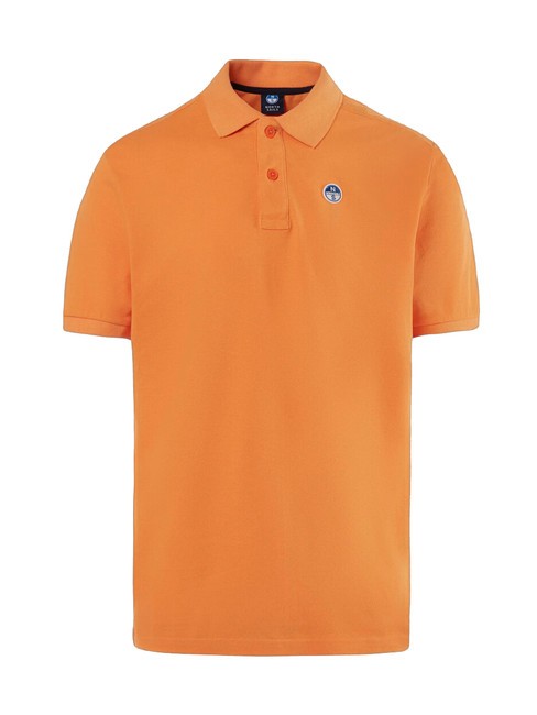 BASIC Tricou polo cu maneca scurta din bumbac mandarină - maiou Polo