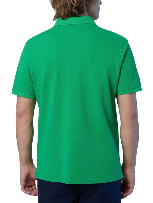 BASIC Tricou polo cu maneca scurta din bumbac albina verde - maiou Polo