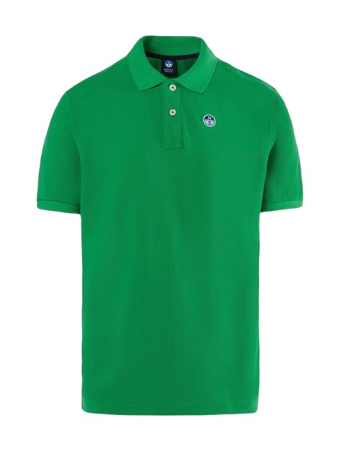 BASIC Tricou polo cu maneca scurta din bumbac albina verde - maiou Polo