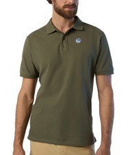 NORTH SAILS BASIC Tricou polo cu maneca scurta din bumbac măsline prăfuite - maiou Polo - 3