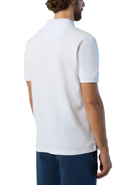 BASIC Tricou polo cu maneca scurta din bumbac alb - maiou Polo