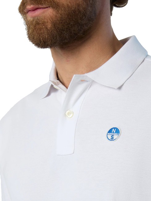 BASIC Tricou polo cu maneca scurta din bumbac alb - maiou Polo