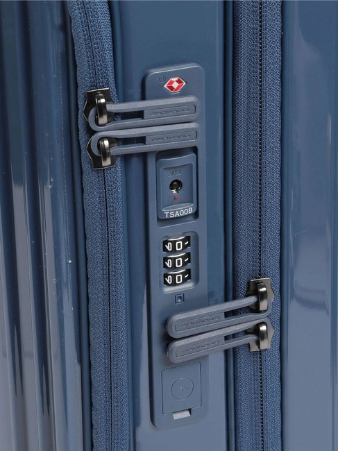 PQ-LIGHT Cărucior pentru bagaje de mână cu verificare rapidă albastru - Bagaje de mână